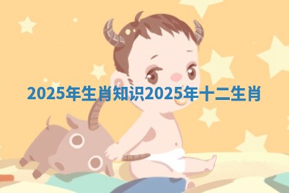 2025年生肖知识_2025年十二生肖