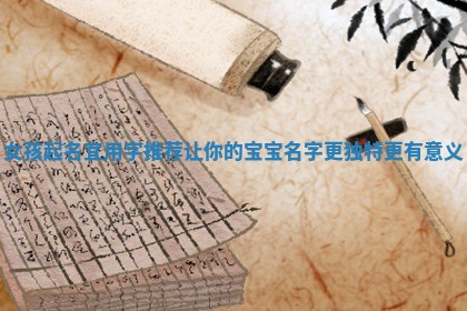女孩起名宜用字推荐让你的宝宝名字更独特更有意义
