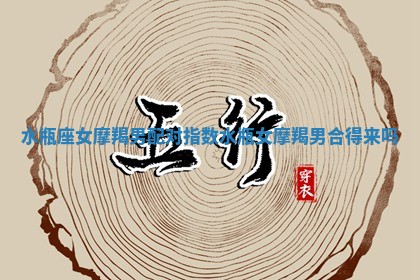 水瓶座女摩羯男配对指数 水瓶女摩羯男合得来吗 水瓶座女摩羯男配对指数 水瓶女摩羯男合得来吗