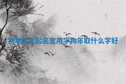 狗年出生起名宜用字 狗年取什么字好 狗年出生起名宜用字 狗年取什么字好