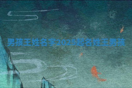 男孩王姓名字2025_起名姓王男孩