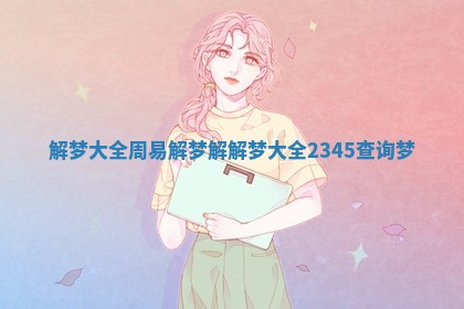 解梦大全周易解梦 解解梦大全2345查询梦